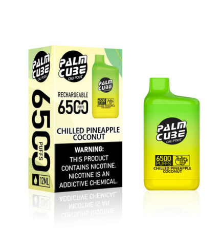 Cali Palm Cube Disposable 6500 puffs - Chilled Pineapple Coconut CLEARANCE
