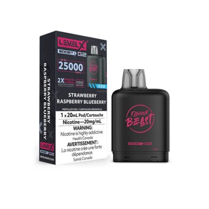 Level X Flavour Beast Boost G2 Pod - Strawberry Raspberry Blueberry Iced